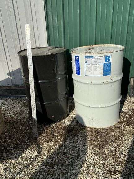 (2) 55 gallon oil drums