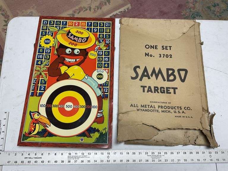 Sambo Box Vintage Wyandotte Black Sambo target with box - Legacy Auction Company