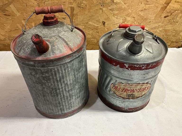Galvanized gas cans