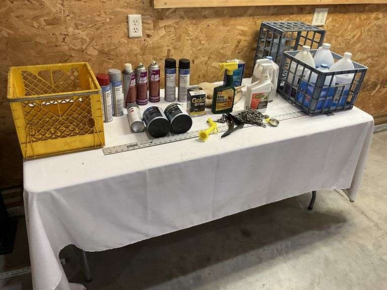 Glass cleaner, spray paint, windshield washer,