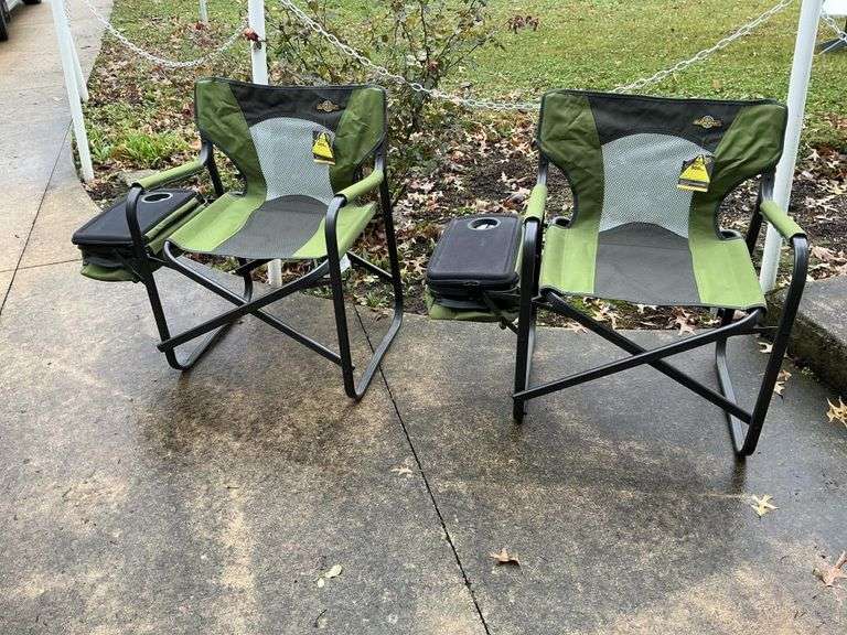Guidesman folding directors chair with cooler -like new
