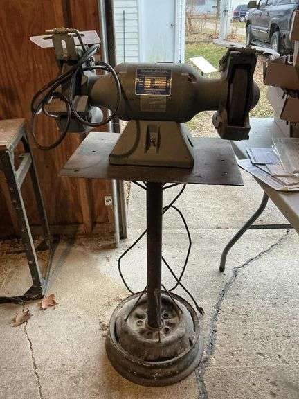 Baldor grinder/buffer on stand