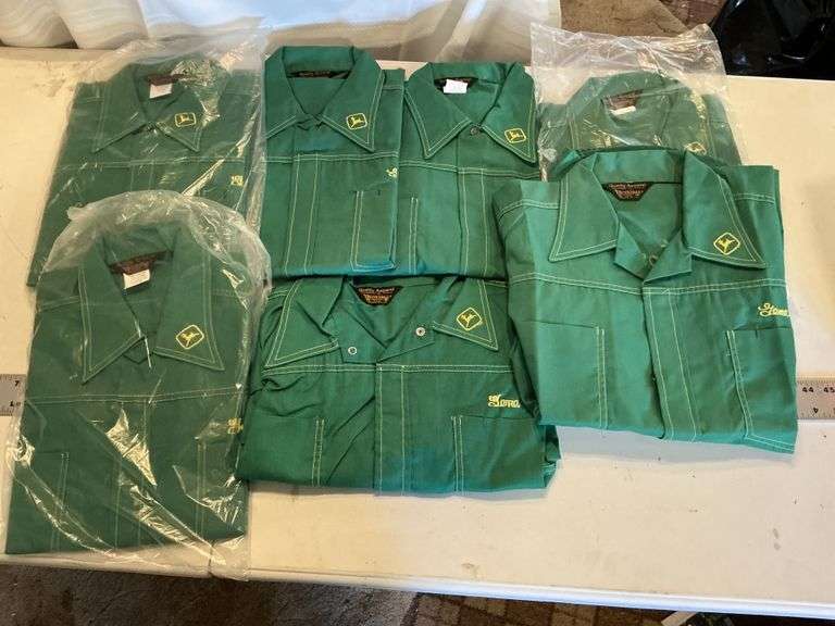 (7) Waterloo Implement John Deere shirts-size L
