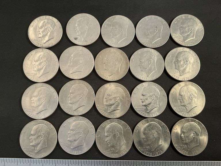 (20) 1776-1976 bicentennial Eisenhower dollars