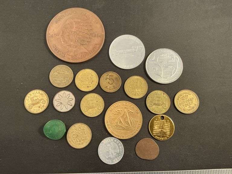 Assorted tokens