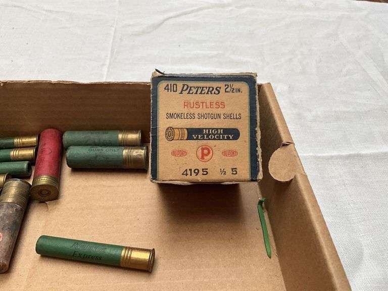 Peters 410 gauge box and assorted paper shells - Legacy Auction Company