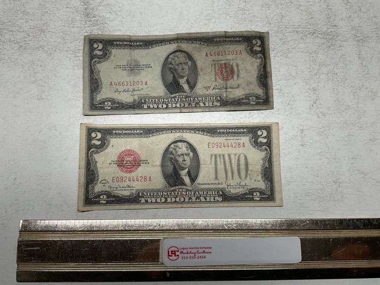 1928G , 1953A $2 red seals