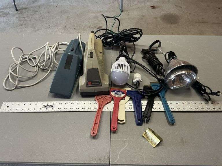 Handbags, ice scrapers and work lights