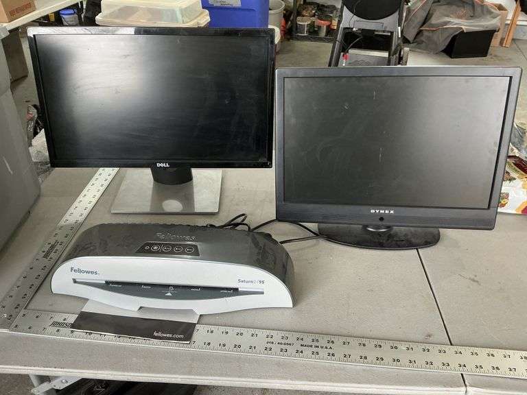 Dell monitor, laminator, Dynex 19" TV/no cord