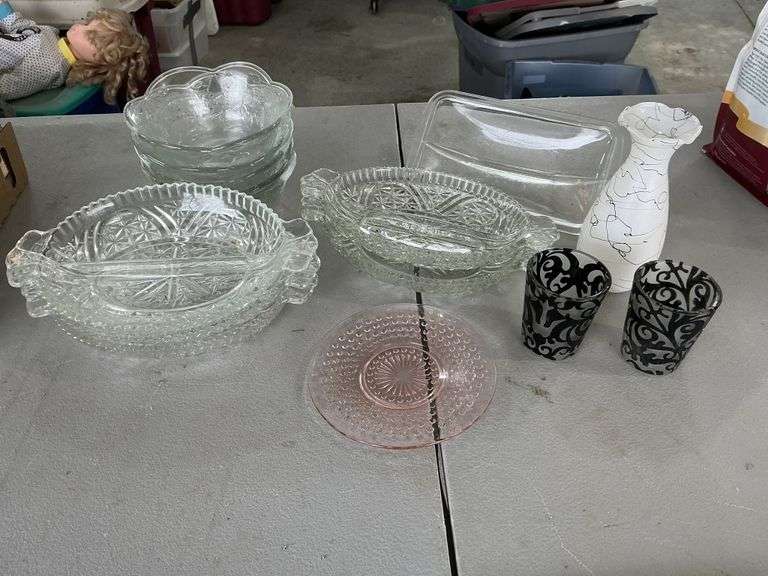 Bowls, vase, votives, etc