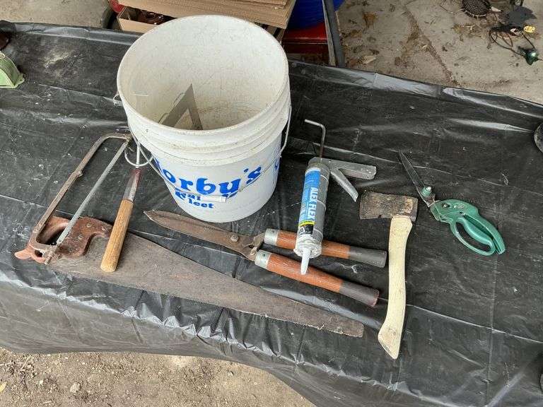 5 gallon bucket/pruners etc.