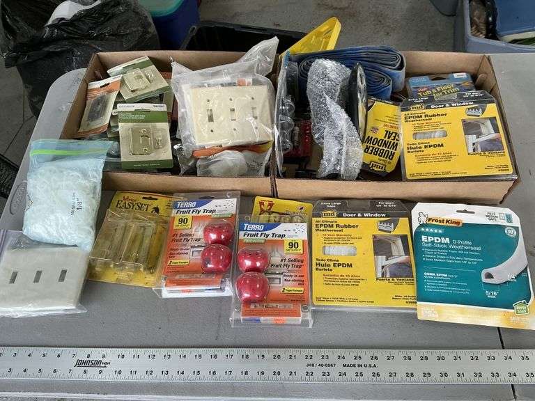 Weather seal, fruit fly traps, mouse traps, misc