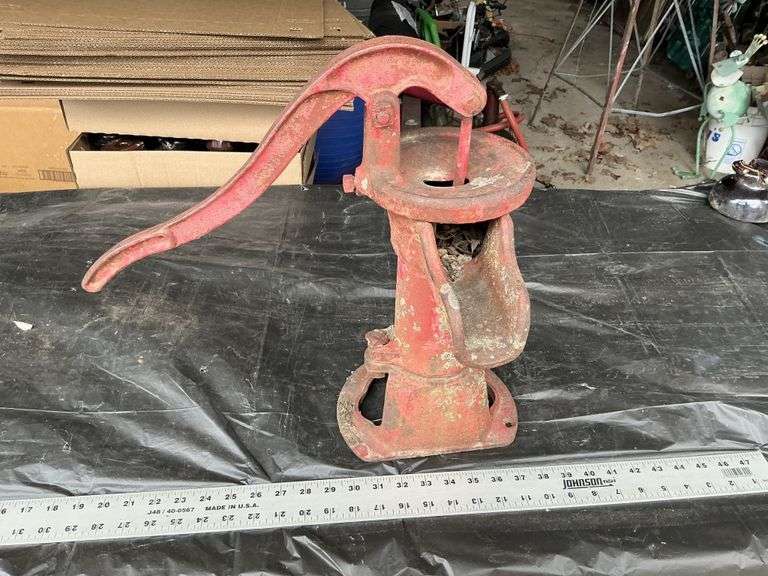 Cast cistern water pump, "McDonald/Dubuque"