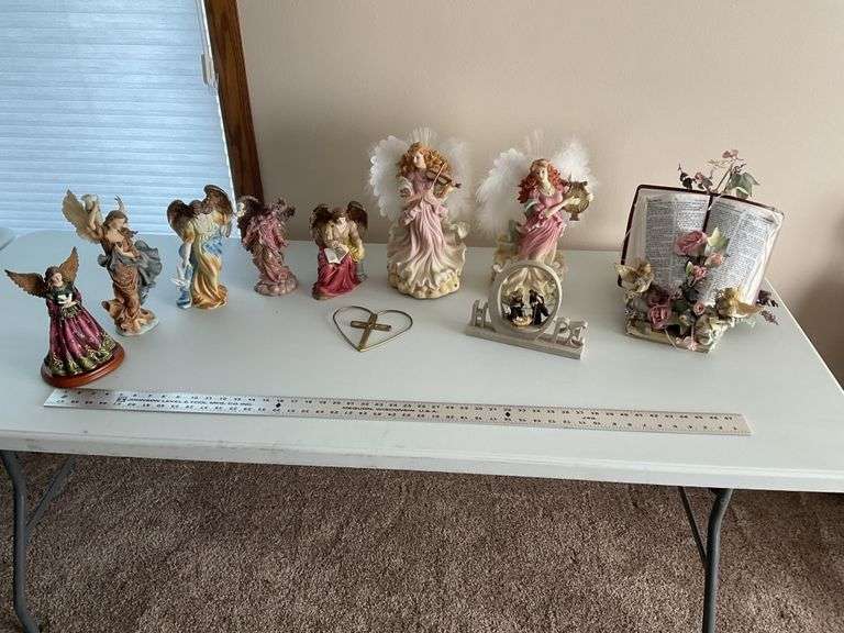 Assorted angel figurines, religious items, etc. - Legacy Auction Company