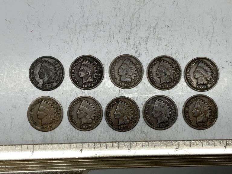 Buy Indian Head Pennies Authentic - Lot of 10, Roll of 50, 1880s