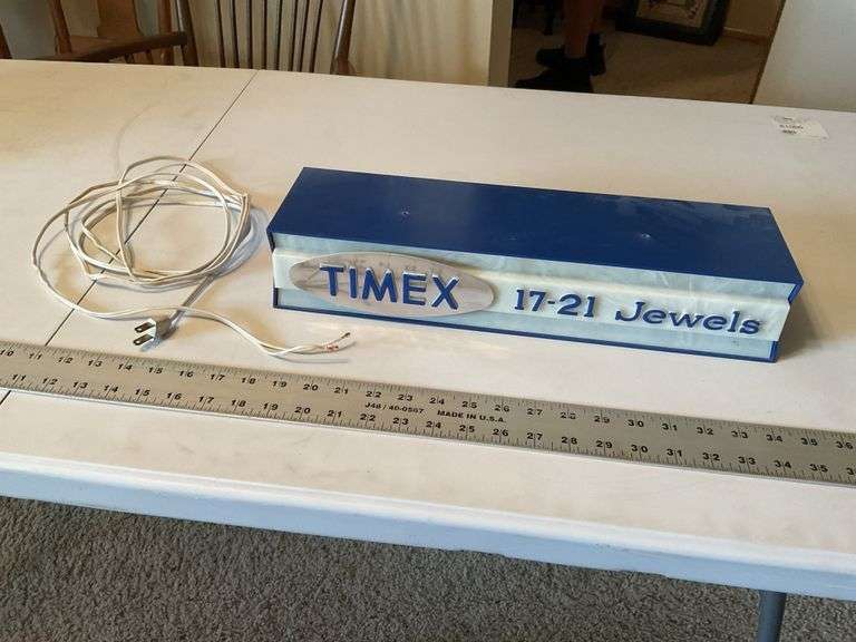 Vintage Timex clock light, missing base panel and