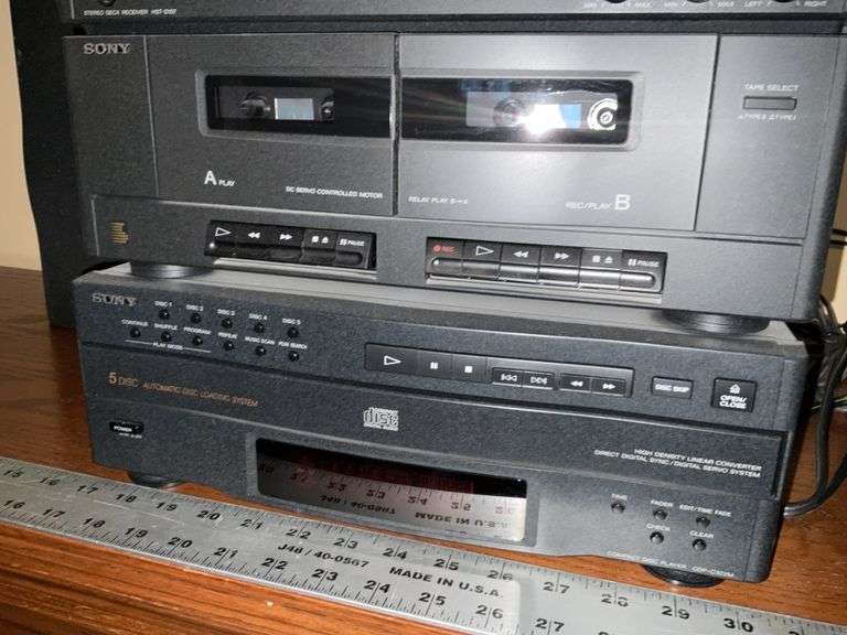 Sony stereo system with remote, CD  and cassette