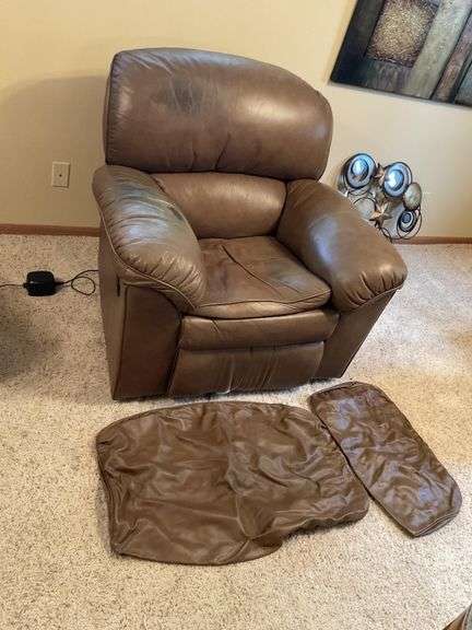 Leather power recliner with possible extra