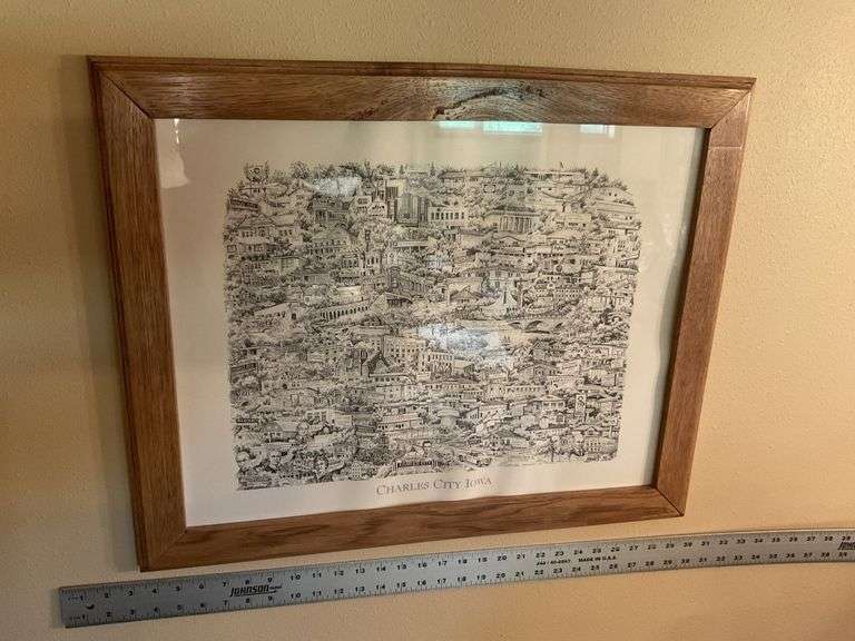 Charles City, Iowa print-some wrinkles