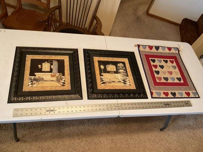 2- prints and wall hanging