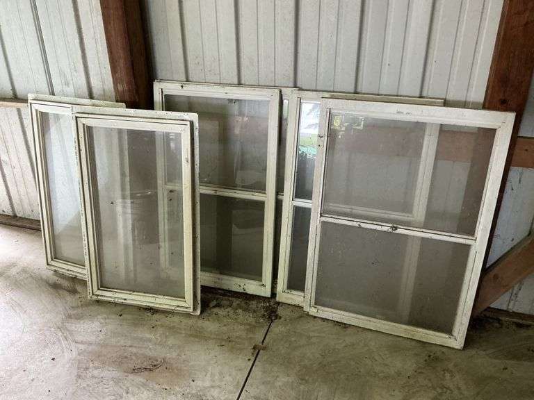 24 x 41" windows and 32" x 46" storm windows
