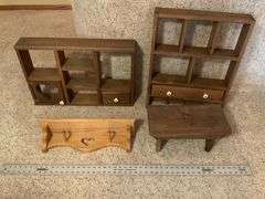 Wooden wall hangings and step