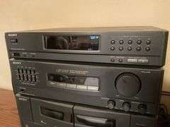 Sony stereo system with remote, CD  and cassette