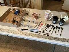 Assorted bar ware, shot glasses etc.
