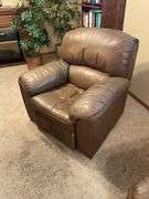 Leather power recliner