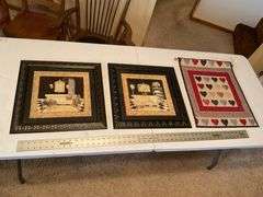 2- prints and wall hanging