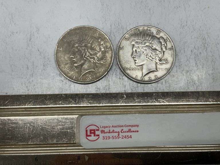 2-1923 Peace silver dollars