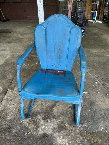 Vintage metal patio chair