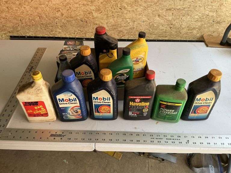 Partial containers of oil