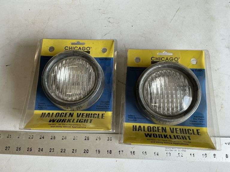 Halogen vehicle work lights