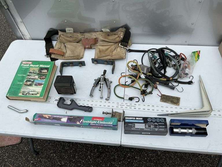 Pulley puller and truck repair manual, etc.