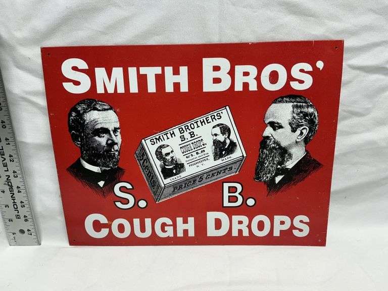Smith Brothers Cough Drops tin sign