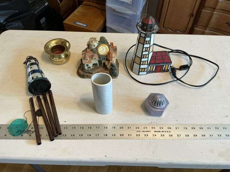 Leaded glass lamp/wind chime etc.