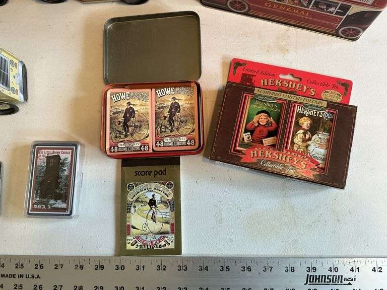 Playing cards and tins