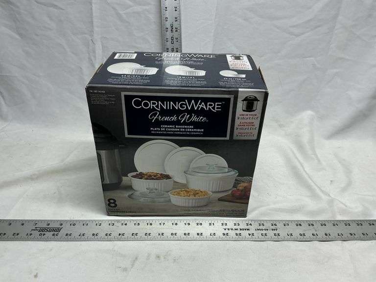New set of French white corning ware