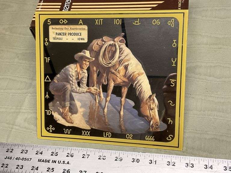 Panzer Produce Tripoli, Iowa advertising mirror