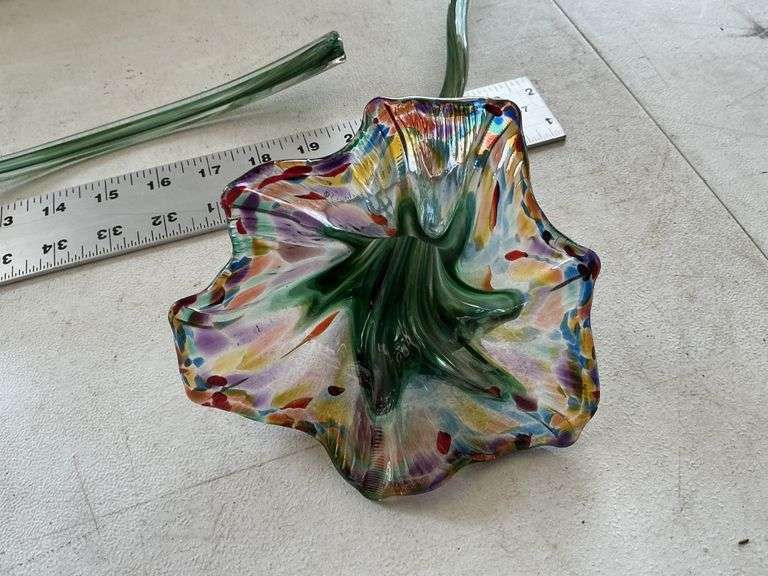 Glass flower and stems