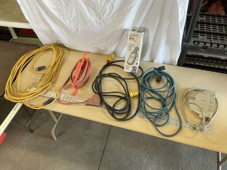 Extension cords and work light etc