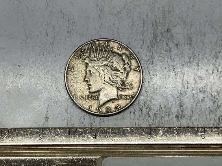 1934 S peace silver dollar