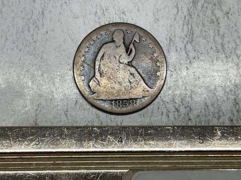 1858 O seated liberty half dollar