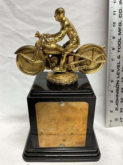 Vintage motorcycle trophies