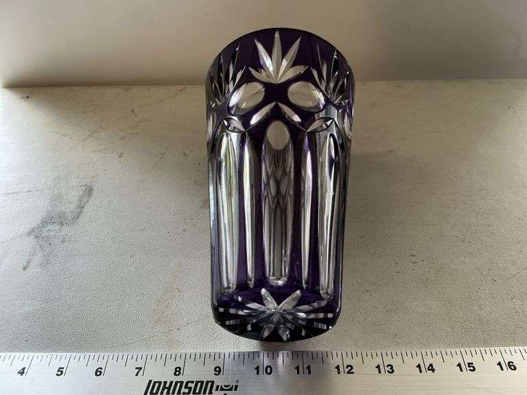 Cut crystal vase