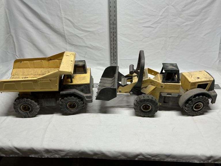 Tonka dump truck, loader
