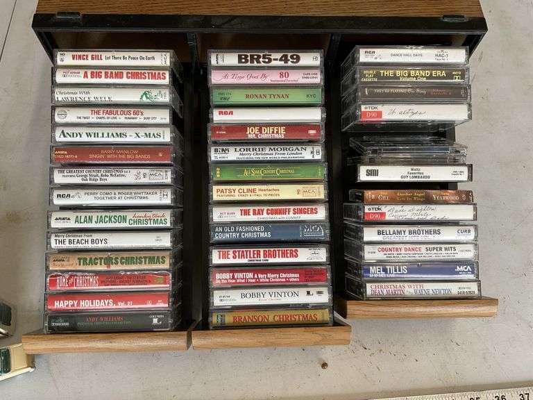 1955 Chevy Bel Air toy car and cassette tapes