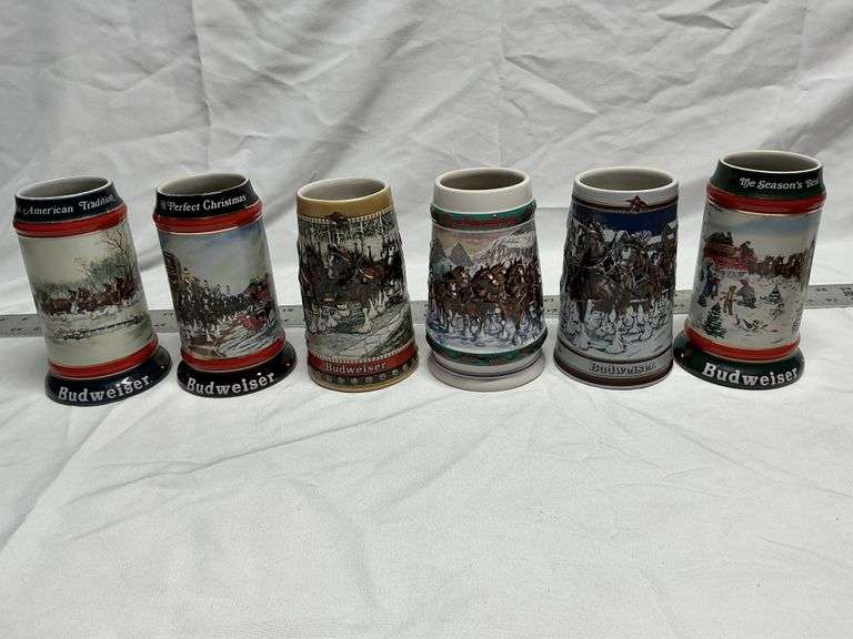 Budweiser beer steins