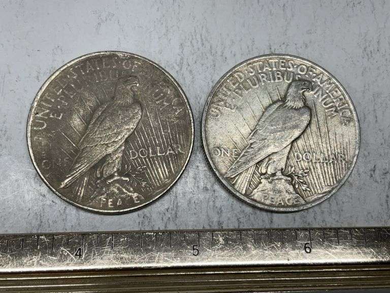 2-1923 Peace silver dollars